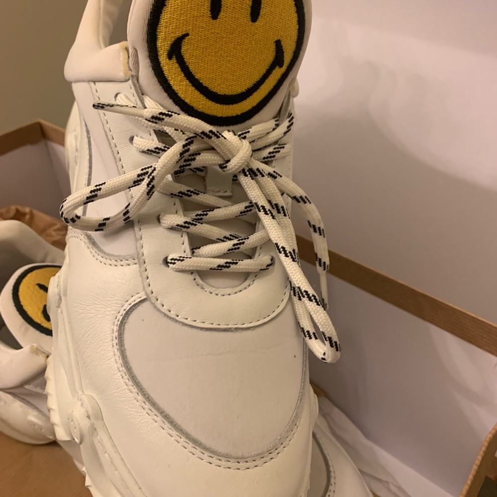 Fun designer smiley chunky sneaker.